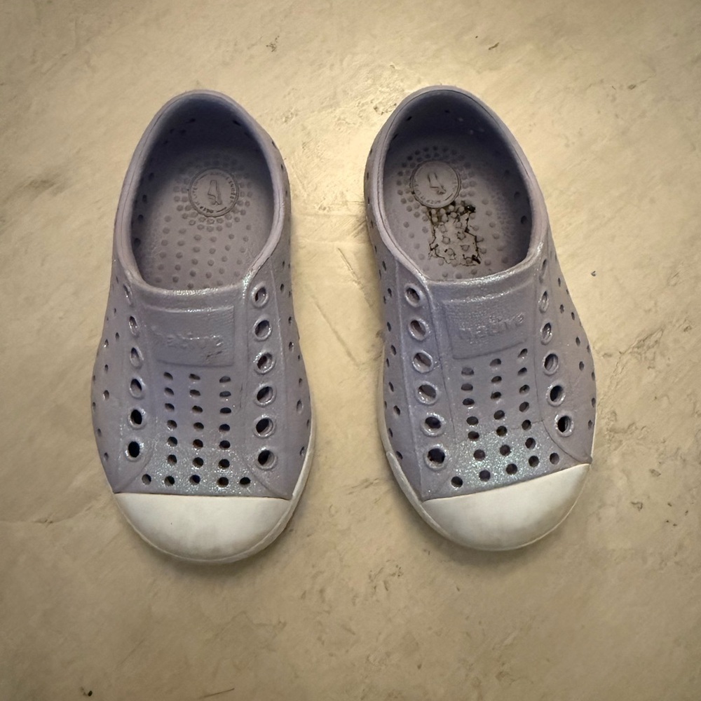 Native Kids Slip-On Shoes Purple Shimmer
